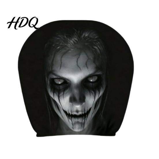 Washable Headrest Cover Ghost Face Car Covers Scary Seat Playful Accessories Protector Universal Stretchy Accessory for Most Cars Cartoon