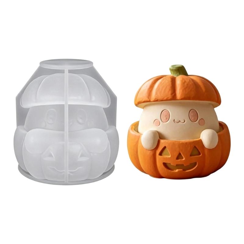 Halloween Casting Mold for Character Art and Table Display, Soft Silicone Candle Crafting Tool for Home Projects and Gift Making