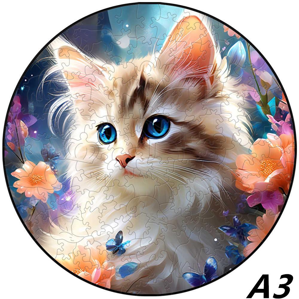 Children Cute Animal Wooden Puzzles Montessori Games 3d Wooden Puzzle Adults Christmas Board Games Ideal for The Whole Family Do-It-Yourself