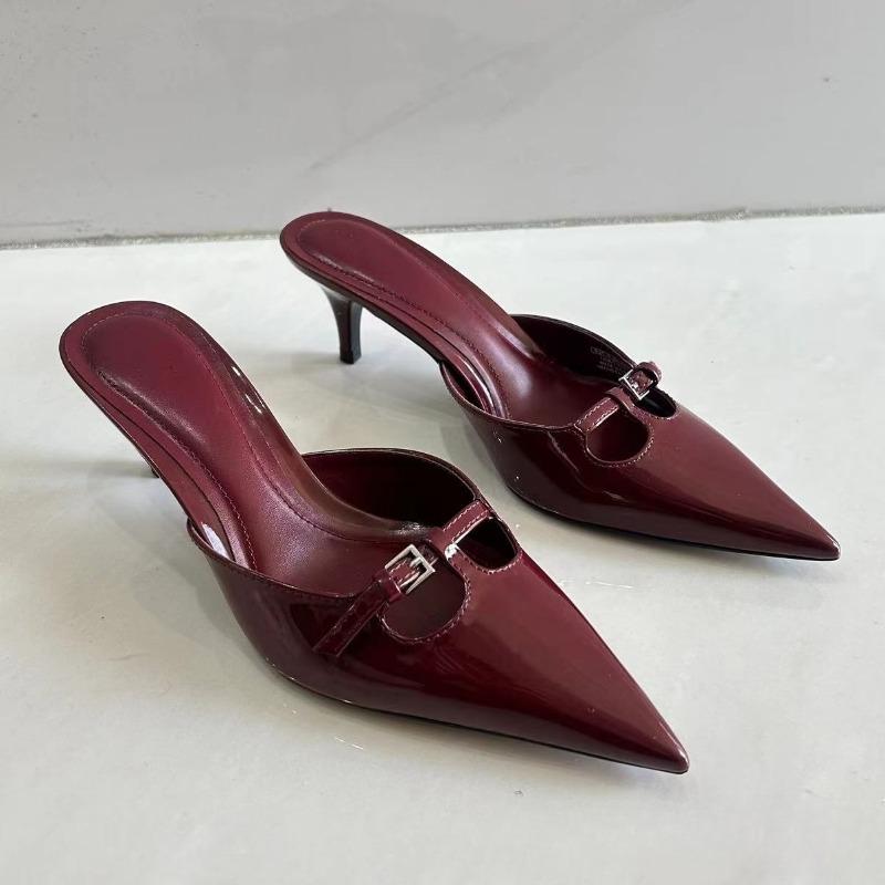 Fashion Sexy Pointed Toe High Heels Women Sandals Luxury Brand Designer Elegant Summer Footwear Slingbacks New Lady Mules Shoes
