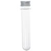 10pcs Plastic Test Tube Transparent 45ml Science Tubes with Aluminum Cover 25×140mm Burette Scientific Experiments
