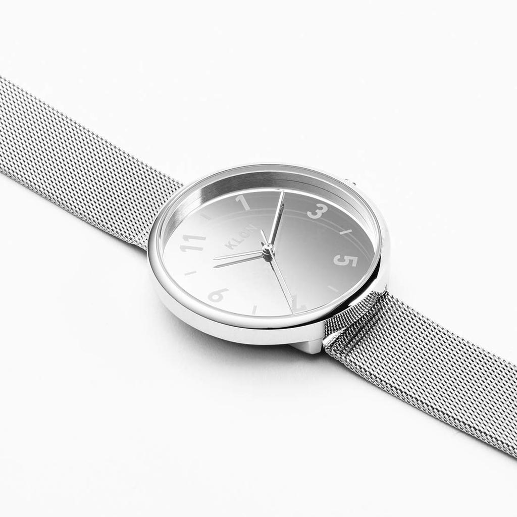 KLON PASS TIME DARING ODD 38mm Silver Watch with Mirror Simple and Popular Brand for Men and Women -mirror ver.- Finish,