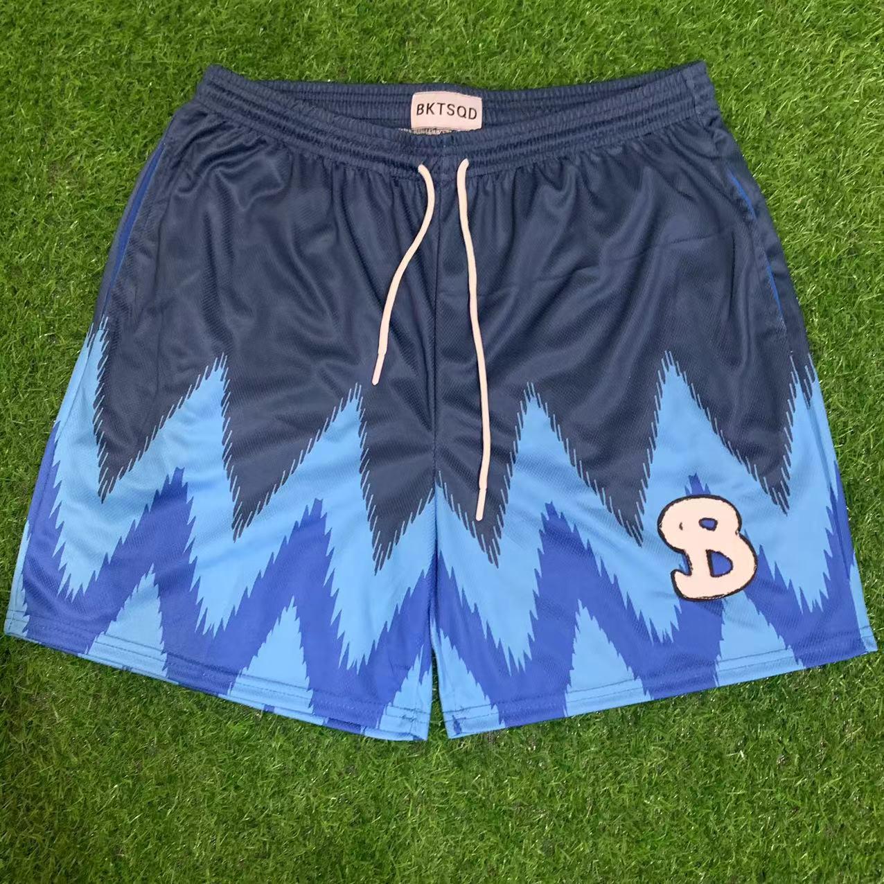 

BKTSQD Мужские модные шорты выше колена в американском стиле с волнистым узором, быстросохнущие, легкие, летние XXL