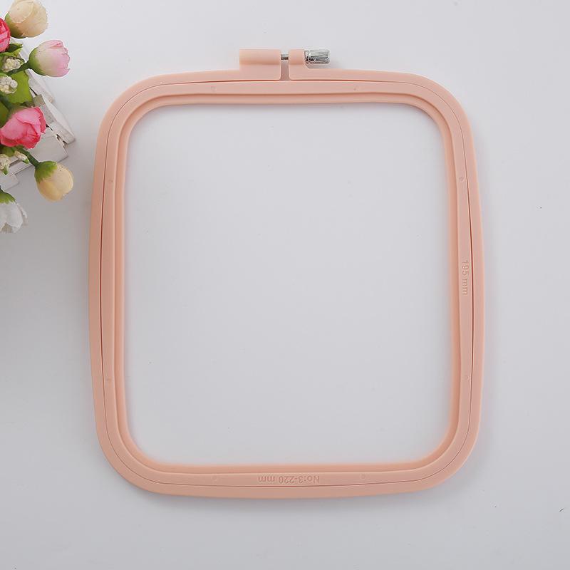 Set di Telaio per Ricamo Quadrato Off-White Colore Caramella ABS - Varie Misure