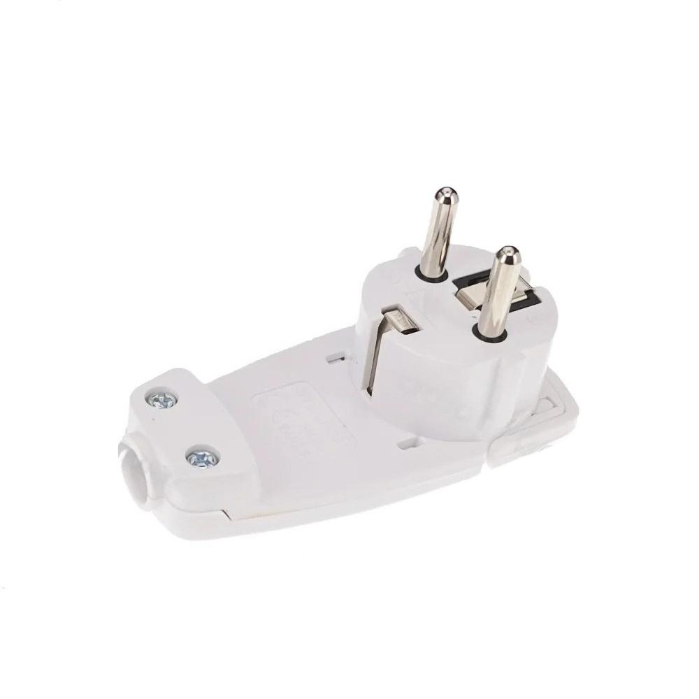 France Germany Plug Adapter 16A Male AC Outlets Rewireable Schuko Electeic Socket Euro Connector Ultra Thin Hidden Power Plug белый
