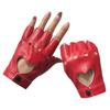Punk Women Leather Gloves Harajuku Half Finger Mittens Sweet Cool Y2k Leather Gloves  Girls