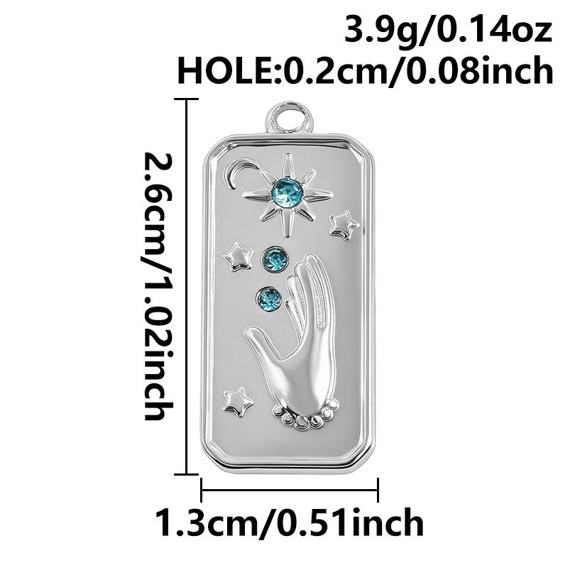 5pcs/Lot Turkish Evil Eye Hand Pendants For Jewelry Making Supplies Statement Charm Stainless Steel Pendant DIY Necklace Earring