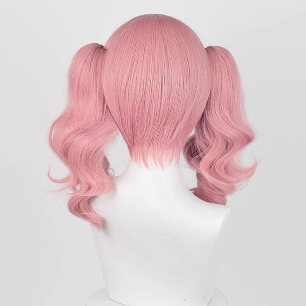 LAOBAO Cosplay Perücke - Roromiya Karuta - Zöpfe, Pink, Lange Locken, Hitzebeständig, Kostümperücke, Party, Festival, Halloween, Kostüm (Roromiya Ka