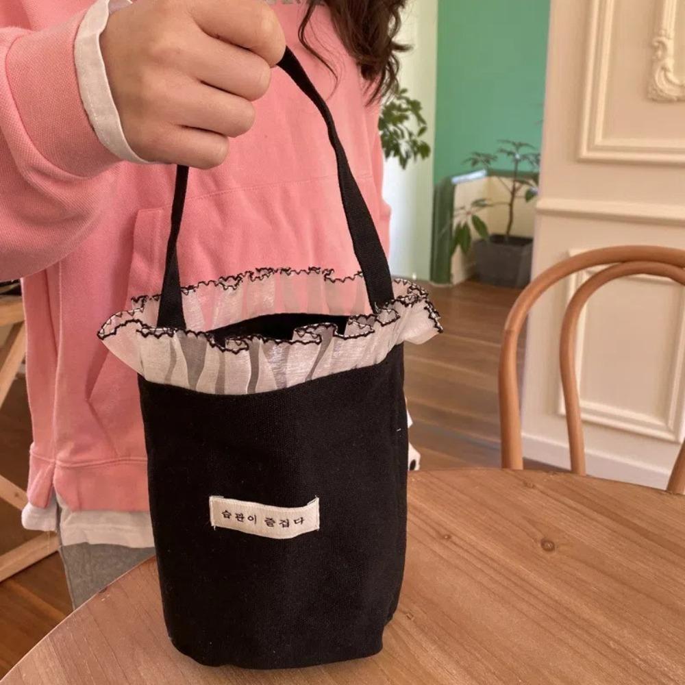 

Large Capacity Bucket Bags Korean Style Milk Tea Bags Fashion Beach Bag Travel A