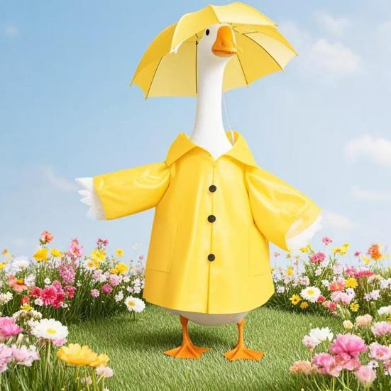 Goose Costume Hawaiian Style Summer Porch Goose Outfit Creative Decorative Clothing