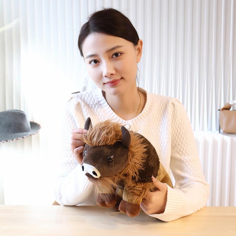Simulated Buffalo North American Buffalo Doll Grassland Animal Plush Doll