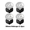 4pcs Car Wheel Center Hub Caps Sticker Auto Emblem Wheel Center Cap For Lexus RX350 IS250 IS200 GS300 LX570 RC350 UX250h ES350 AEI1