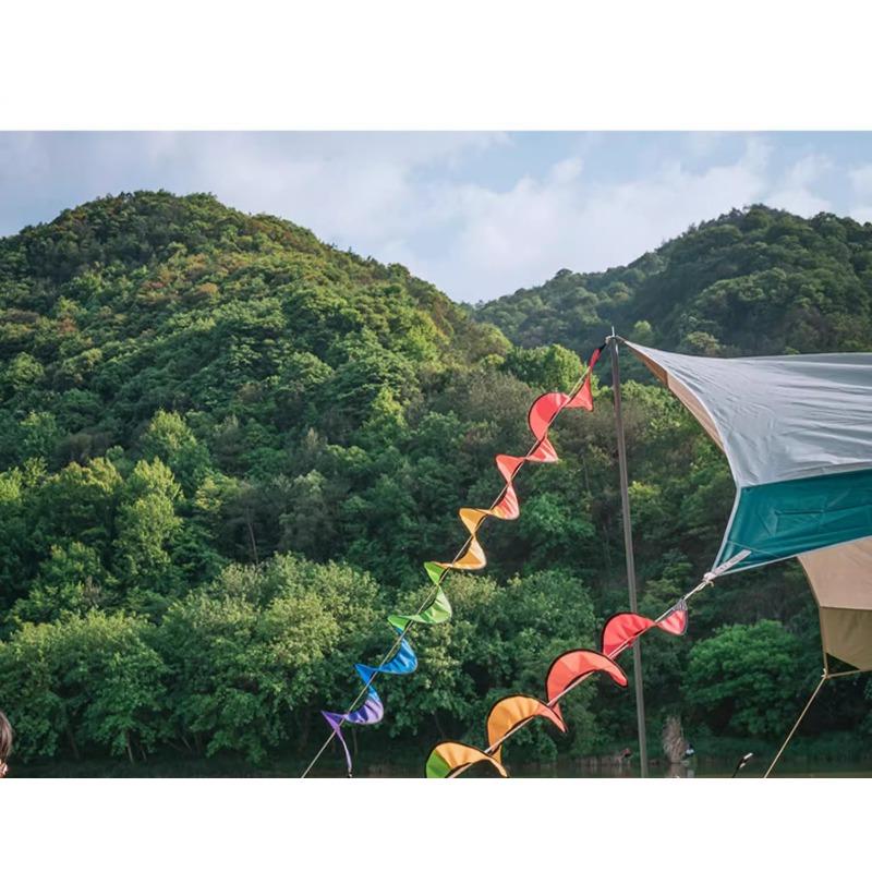 Colorful Wind Windsock Warning Flag For Outdoor Camping Tent Awning Anti Trip Decoration