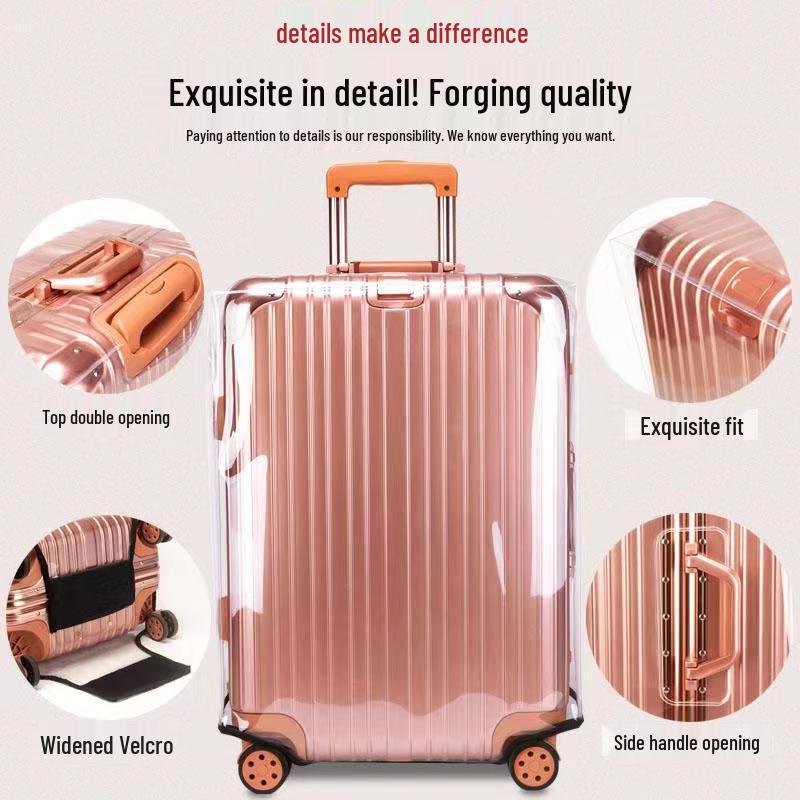 Clear Thickened Waterproof Luggage Cover for Suitcases - Dustproof Protection for 20/24/26/28 Inch Trolley Cases