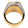 Xiaomi Huitan Trendy Two-tone Bright Cubic Zirconia Ring for Women or Men Gorgeous Party Accessories Jewelry for Unisex Delicate Gift