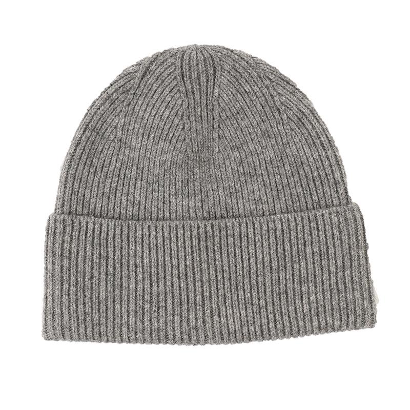 Men s Retro Yak Wool Earflap Knit Hat - Warm, Plain Color for Autumn/Winter One Size серый