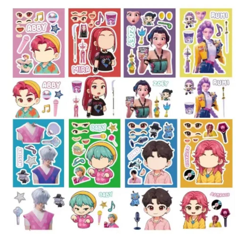 8/18/78Pcs Anime KPop Demon Hunters Sticker Toy Derpys Tiger Rumi Mira Zoey Sussy Scrapbooking Phone Waterproof Decal Stickers%%