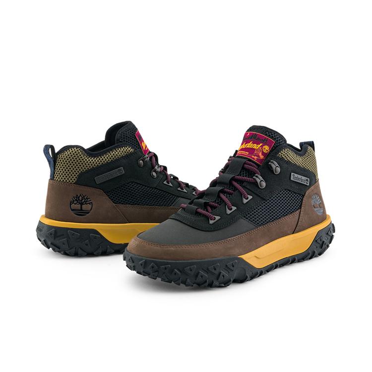 Timberland Greenstride Motion 6 Comfortable Versatile Non-Slip Mid-Top Hiking Shoes Men Hiking Shoes Black Brown A6CW1-EJC