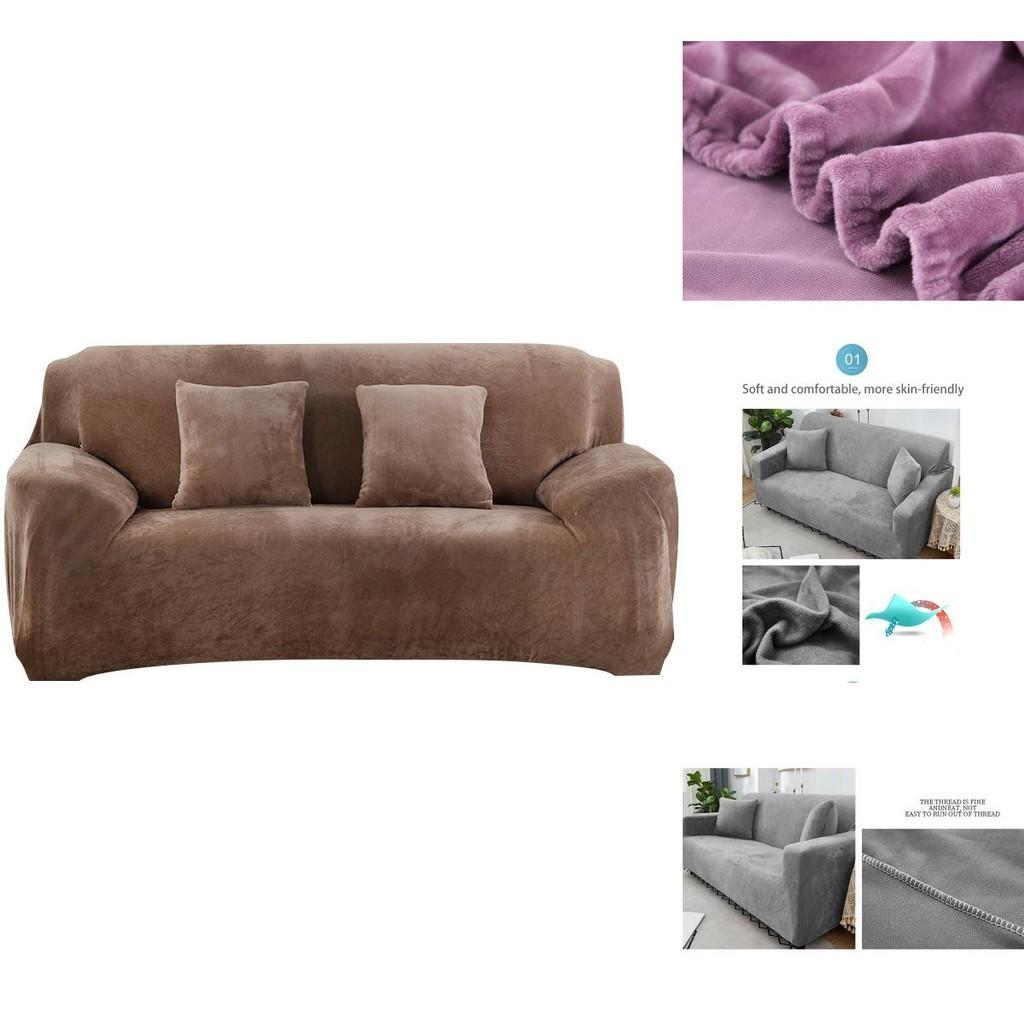 Elegant Elasticity Sofa Cover Soft Flannel Couch Cover For Stylish Home Dcor