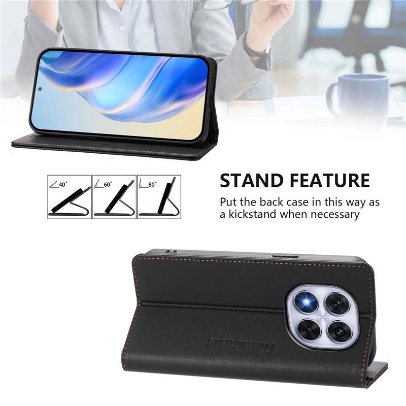 Luxusní pouzdro typu flip proti krádeži pro Xiaomi Poco X7 Pro Mi C75 4G M7 PocoM7 Pro 5G Kožená pouzdra Magnet Solidní Coque