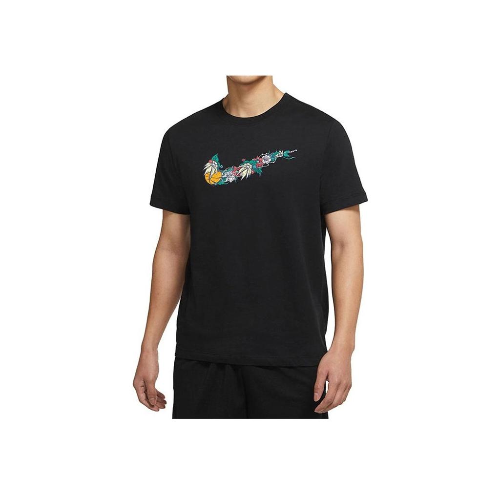 nike floral logo t shirt