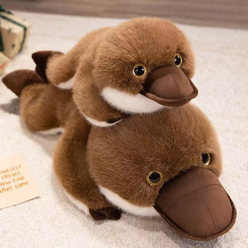 Super Soft Simulation Platypus Toy Fluffy Material Stuffed Animal Doll  Birthday Present