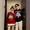 Christmas Tree Women Sweater Gradient Round Neck Couple Pullover Sweaters Casual Loose Autumn Fashion Knitted Woman Tops