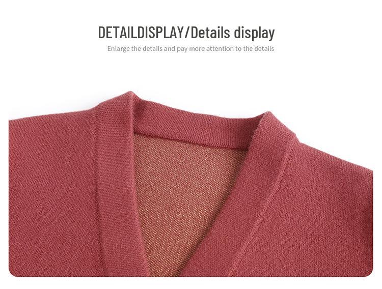 Jesienno-zimowy dzianinowy komplet dwuczęściowy dla kobiet w średnim wieku - kardigan na rok 2025