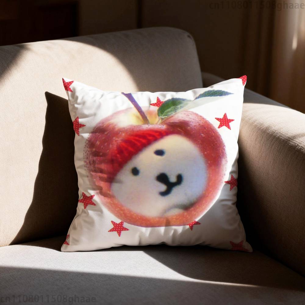 Cute Nnongdamgons  Pillow Case Antidustmite Pillowcase Invisible zipper silky short plush Sofa cushion cover