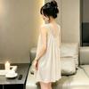 French court style suspender nightdress women's summer large size loose pajamas with chest pad pure desire wind sexy lace skirt