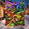 Teenage Mutant Ninja Turtles Pattern Blanket for Home Decoration, Bed, Sofa, Car Travel, Camping, Suitable for All Seasons, Birthday Christmas Gift