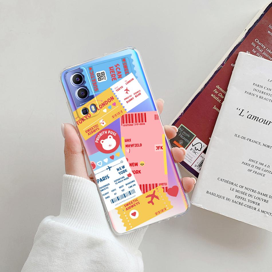 For Vivo Y72 5G Case V2041 Silicone Soft Transparent TPU Phone Cover For Vivo Y52 vivoY72 Y 72 52 5G Case Funda Protective Coque