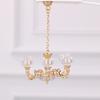 1/12 Miniature Chandelier Lamp Model Figurine Furniture For Doll House Living Room Decoration With Realistic Design