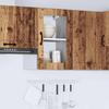 Vidaxl Kitchen Wall Cabinet with Glass Doors, Porto