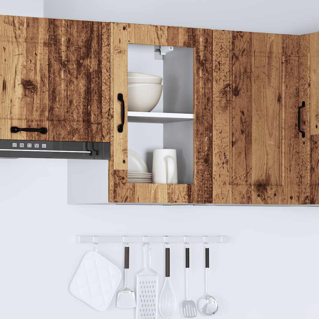 Vidaxl Kitchen Wall Cabinet with Glass Doors, Porto