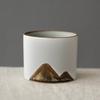 Vintage 60/65ML Tea Cup, Office Coffee Water Cup, Ceramic Hand-painted Mountain Shaped Cup, Exquisite Tea and Coffee