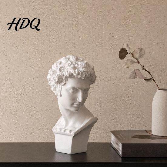 Classic Greek Sculpture Bust Statue Ornaments Resin for Art Studio Decor