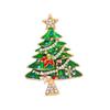 1pcs Christmas Broches Jewelry Fashion Enamel Rhinestone Christmas Tree Brooch Pin Women's Clothing Accessories