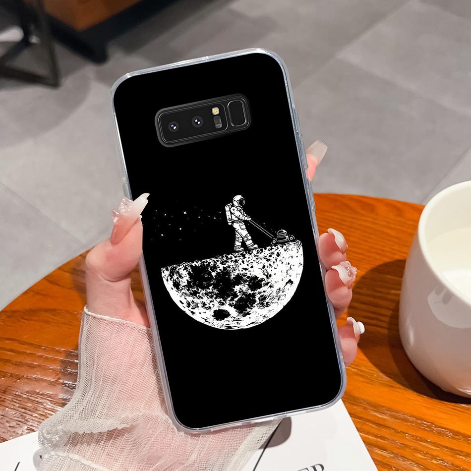 For Samsung Galaxy Note 8 9 20 Phone Cases Creative Soft TPU Silicone Clear Anti Drop Back Cover For Samsung Note8 Note9 Note20