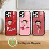 Betty HOT Boop Phone Case For iPhone 17 16 15 14 13 12 Pro Max Plus for Mirror Wireless Magnetic Cover