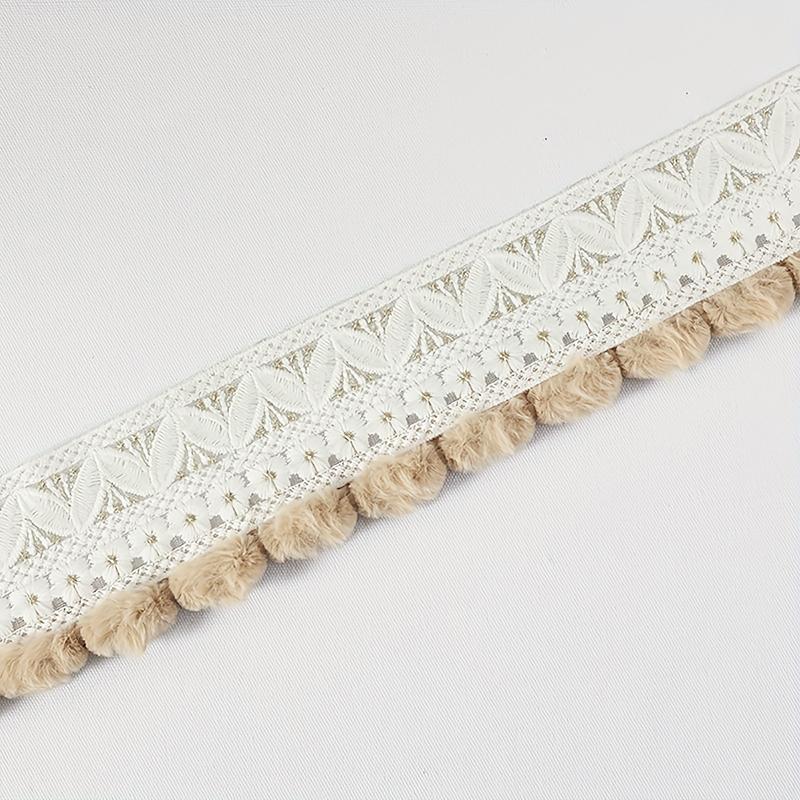 

1м Помпон Кисточка Милые Швейные Аксессуары Изысканное Кружево Вышивка Плюшевые DIY Материалы Декор для Штор Многоцветный света кофе