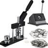 European Aluminum Alloy Pin Badge Brooch Maker - Round Cutter and Card Press Machine Set
