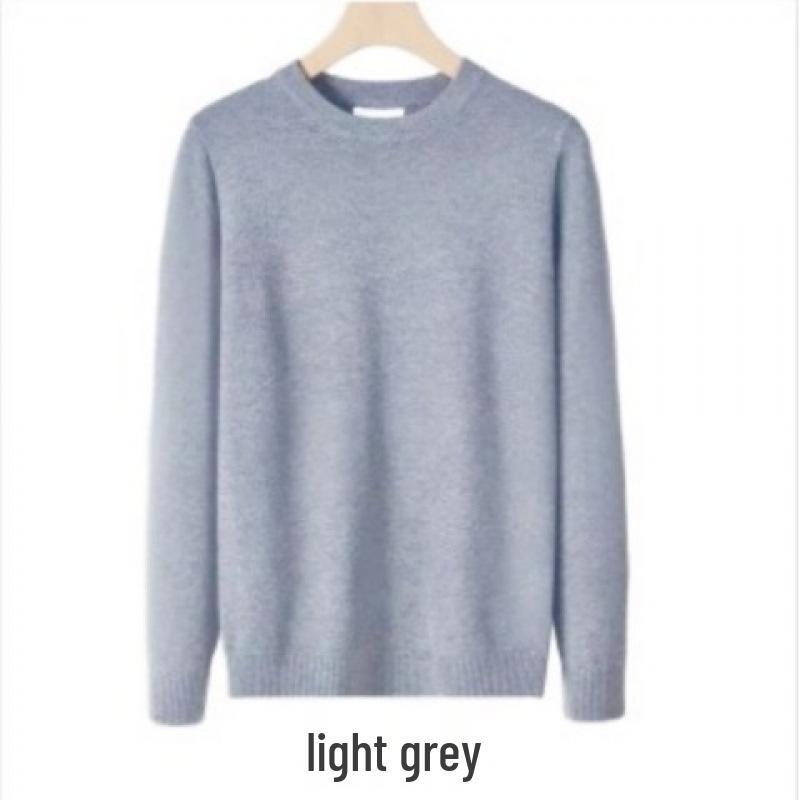 Men's Slim Fit Round Neck Warm Knitwear Pullover for Autumn and Winter