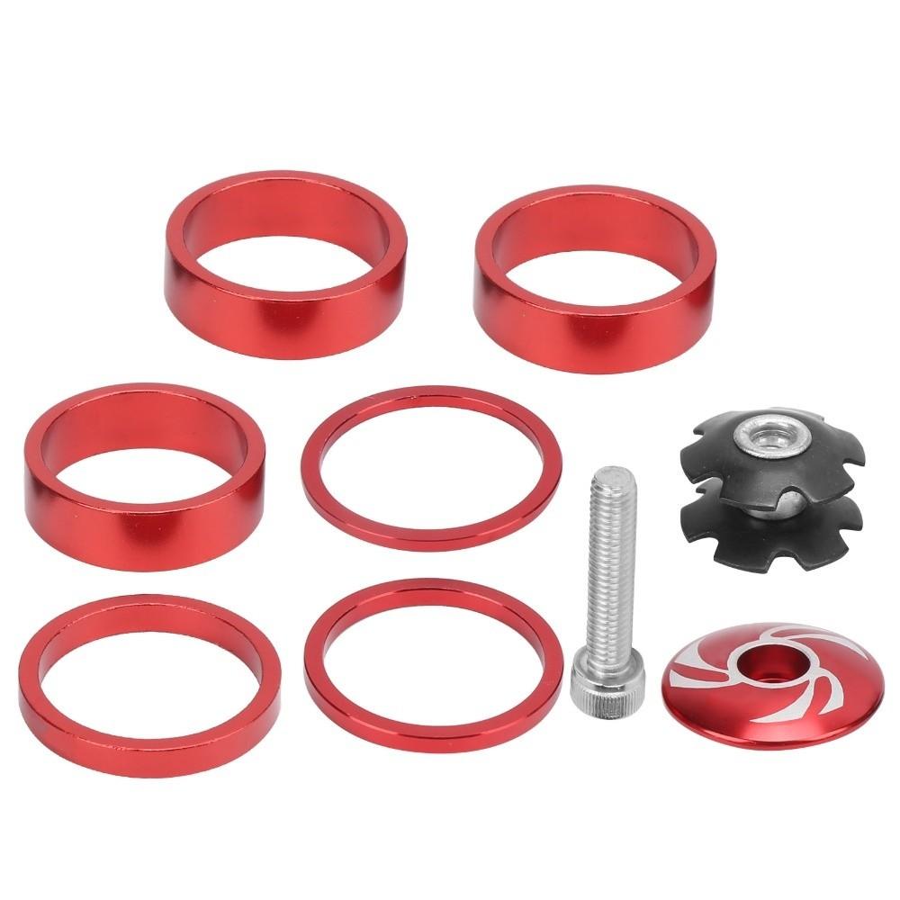 9Pcs Aluminium Alloy Bike Headset Spacer 28.6mm Easy Installation Bicycle Handlebar Stem Spacers Handlebar Stem Spacers