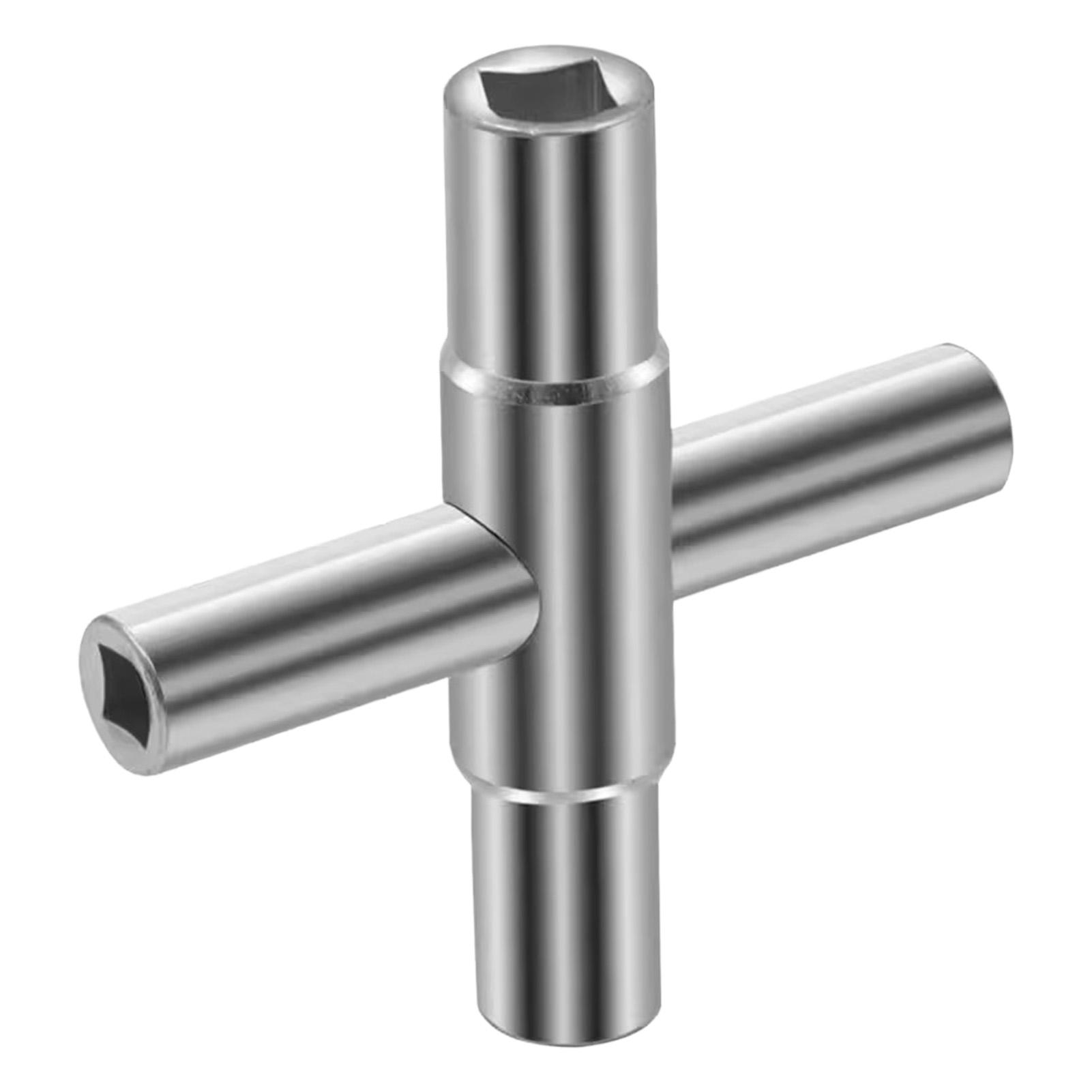 

4-in-1 Square Socket Wrench Silver-Cross Faucet Repair Tool Bathroom Plumbing Kit Manual Installation For Home Maintenance серебряный
