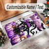 Gnome Theme Crystal Velvet Rug Personalized Custom Name Text Soft Floor Mat Home Decor