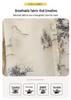 2026 Summer Seven-Sleeve Printed Imitation Silk Lapel Shirt for Women
