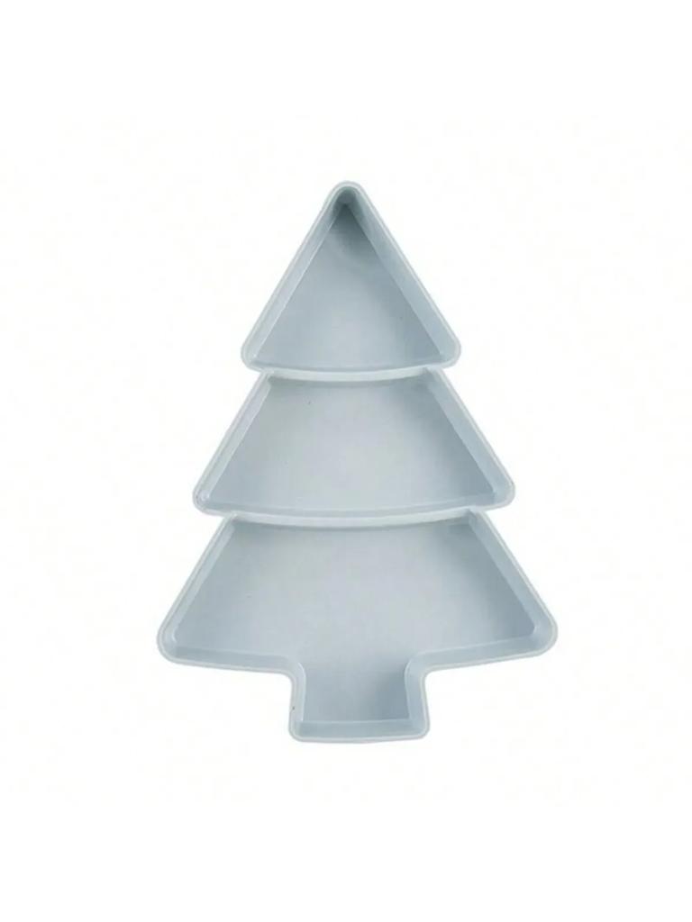 Christmas Creative Christmas Tree Shape Candy Snacks Nuts Dry Fruits Plastic Plate Snack Dishes Bowl Breakfast Tray