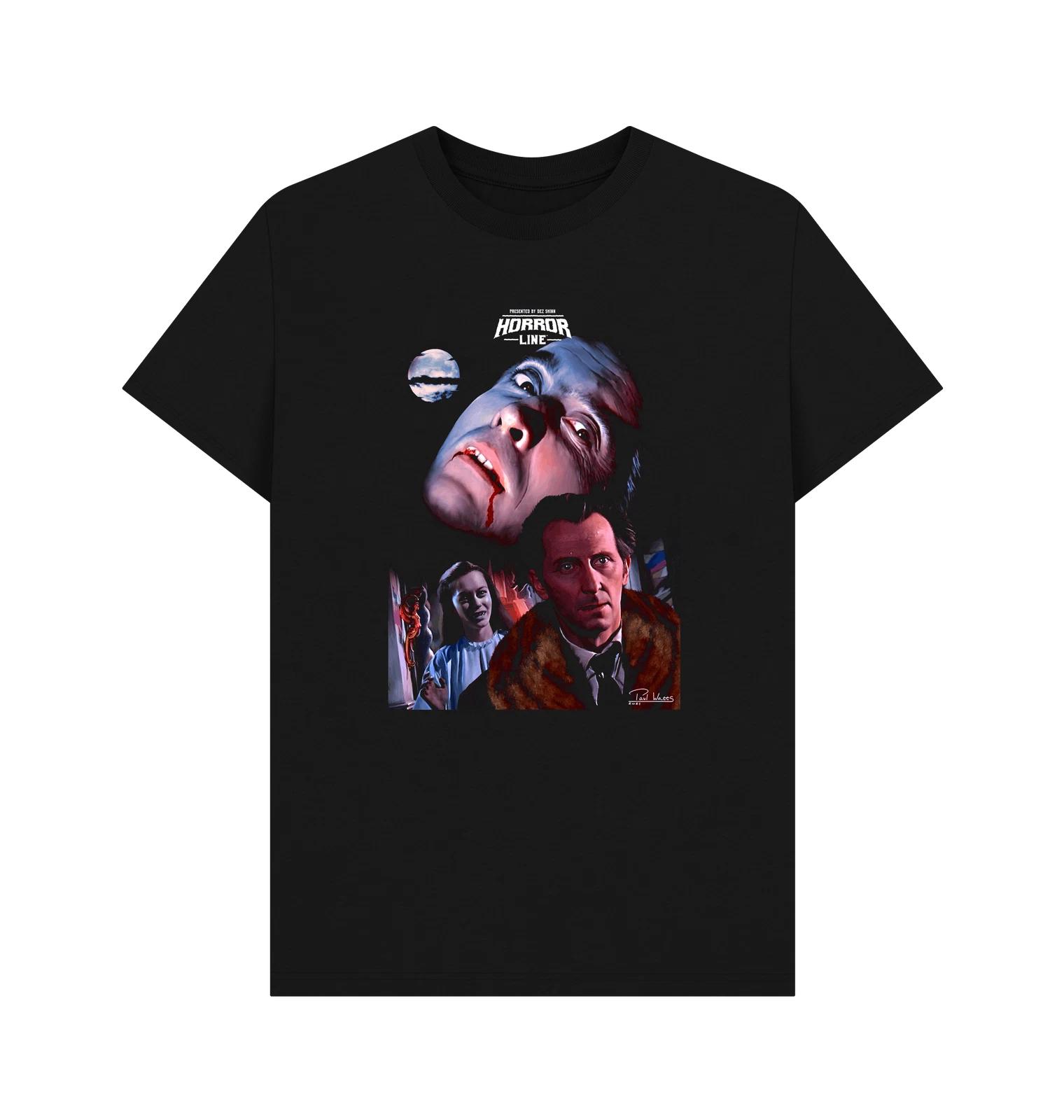 

PREMIUM OFFICIAL Horrorline Horrorline Dracula Black T-Shirt 4XL