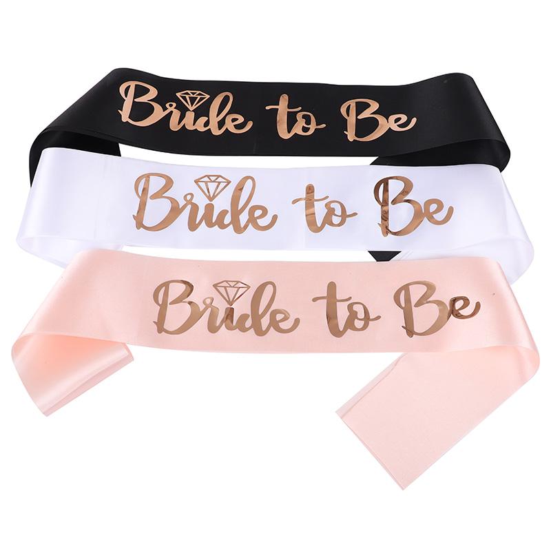 Wedding Decoration Bride To Be Satin Sash Bachelorette Party Girl Hen Night Decoration Bridal Shower Supplies Gift